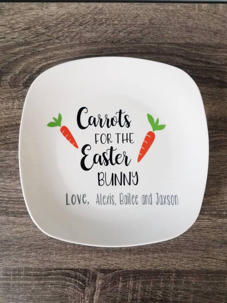 Carrots for the Easter Bunny Plate Easter Gift Idea Etsy