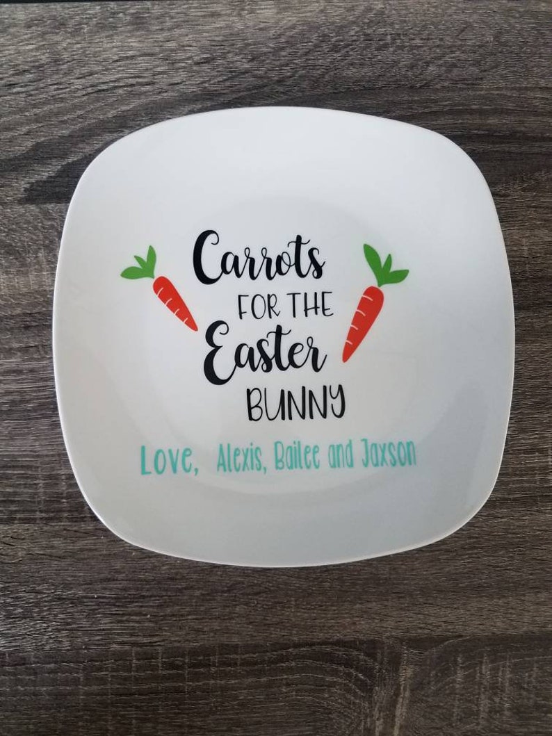 Carrots for the Easter Bunny Plate Easter Gift Idea Etsy