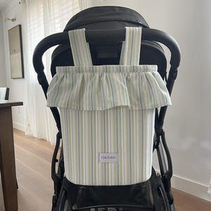 Handmade Stroller Bag | Stroller Basket with Drawstring Top | Stylish and Functional Baby Accessory