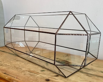 Wedding card box, large glass wedding card storage, geometric terrarium, wedding table decoration, table centrepiece, glass showcase