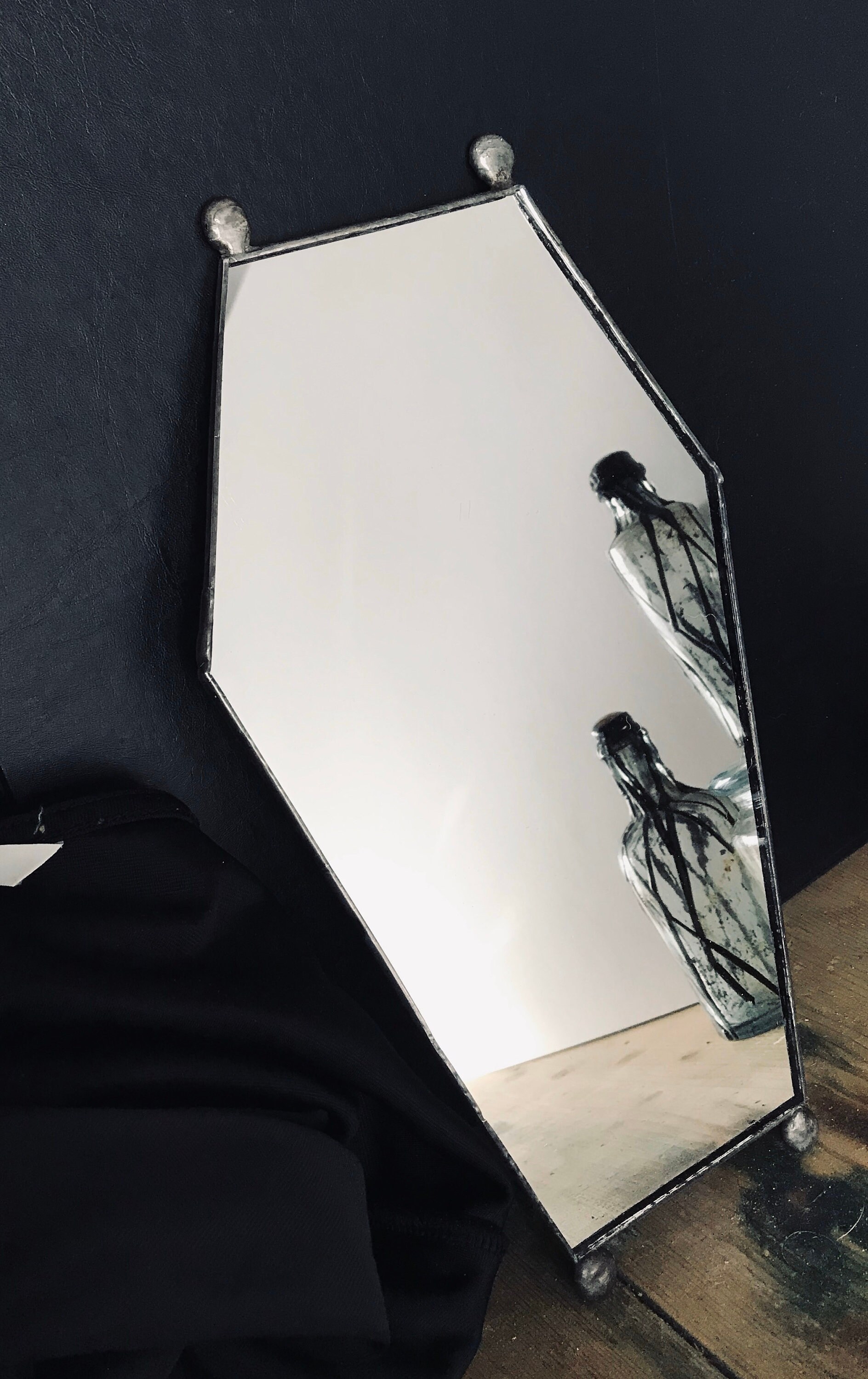 Small 10 Coffin Mirror Gothic Home Recycled Mirror Decor Etsy