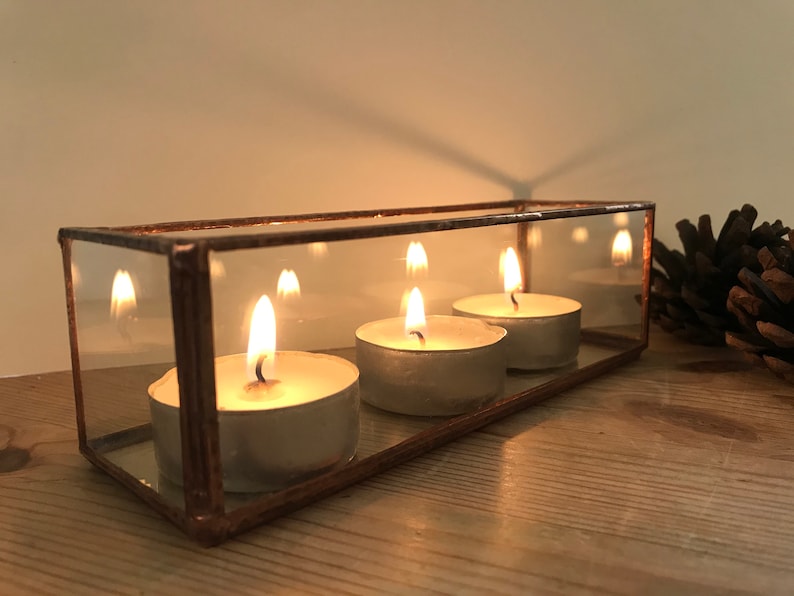 Recycled glass candle holder environmentally friendly gift Etsy