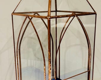 Stained Glass Cathedral Tower Terrarium: Handmade Wedding Decor