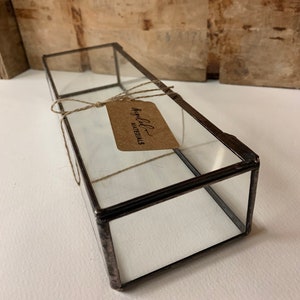Sustainable glass box, recycled glass box, eco gift, jewellery box, keepsake box