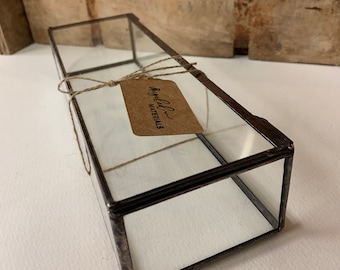 Handmade Recycled Glass Box, Eco Keepsake Jewelry Box