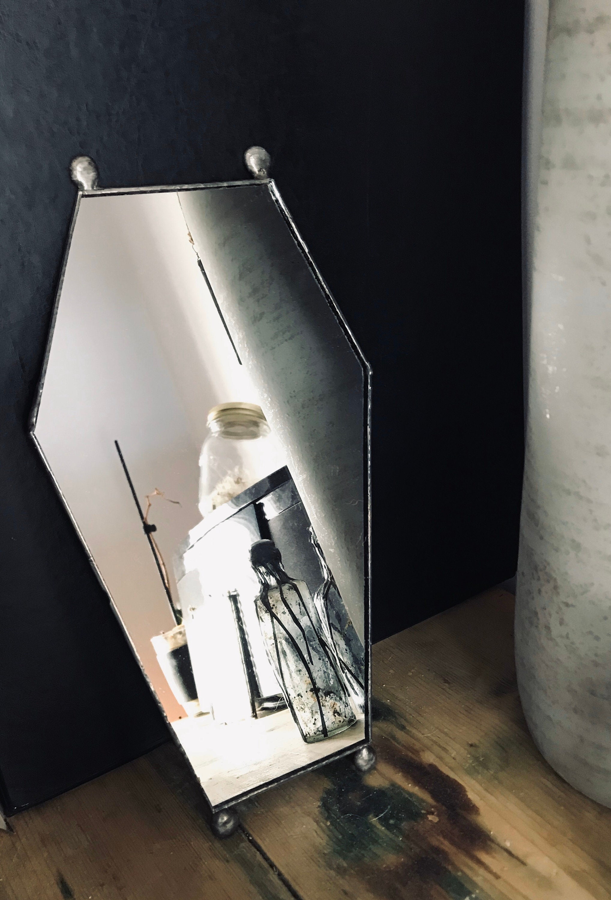 Small 10 Coffin Mirror Gothic Home Recycled Mirror Decor Etsy