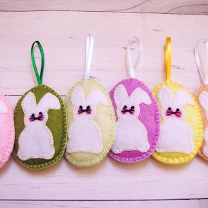 Felt Easter ornaments, Easter egg tree ornament, Easter ornaments, srping ornaments, hanging Easter ornament, Easter cottagecore