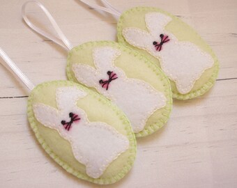 Felt Easter decorations, Felt Easter eggs, Easter ornaments, Egg tree ornaments