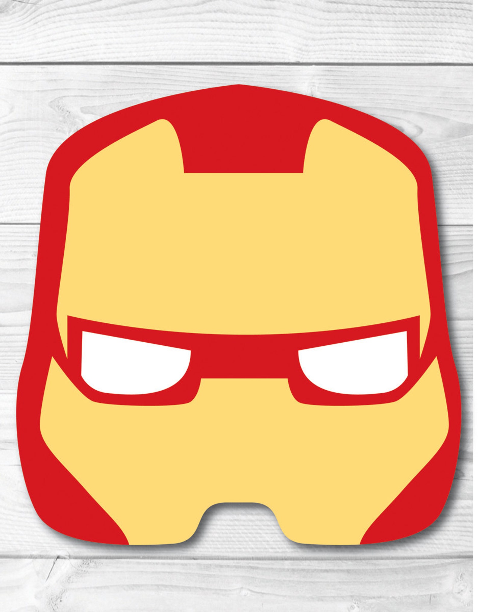 Iron Man DIY Face Mask Instant Download Paper Printable Etsy