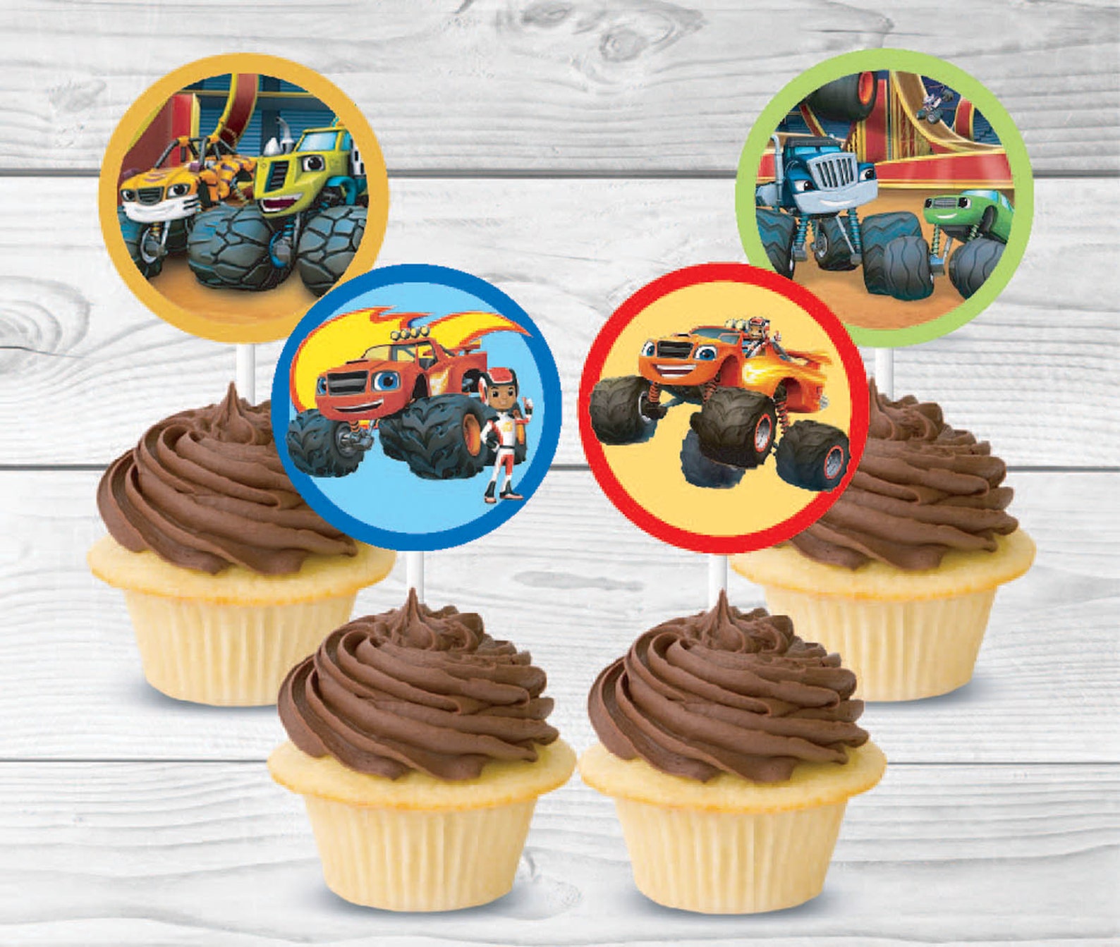 Blaze and the Monster Machine Cupcake Toppers Printable | Etsy
