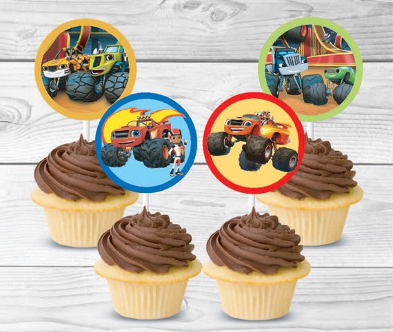 Blaze And The Monster Machine Cupcake Toppers Printable Etsy
