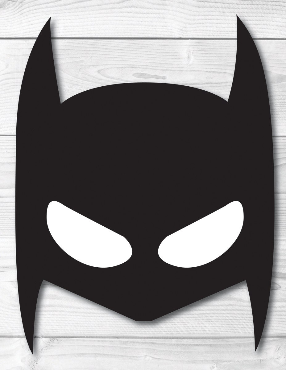 Batman DIY Face Mask Instant Download Paper Printable Etsy
