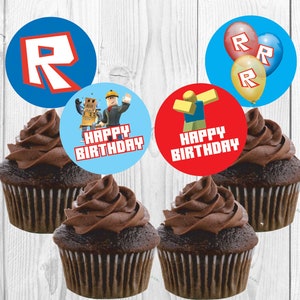Instant Download Roblox Cupcake Toppers Roblox Party Etsy - editable instant download 2 inch cake toppers roblox printable birthday pixels diy printable party p shopkins birthday party shopkins party lego birthday party