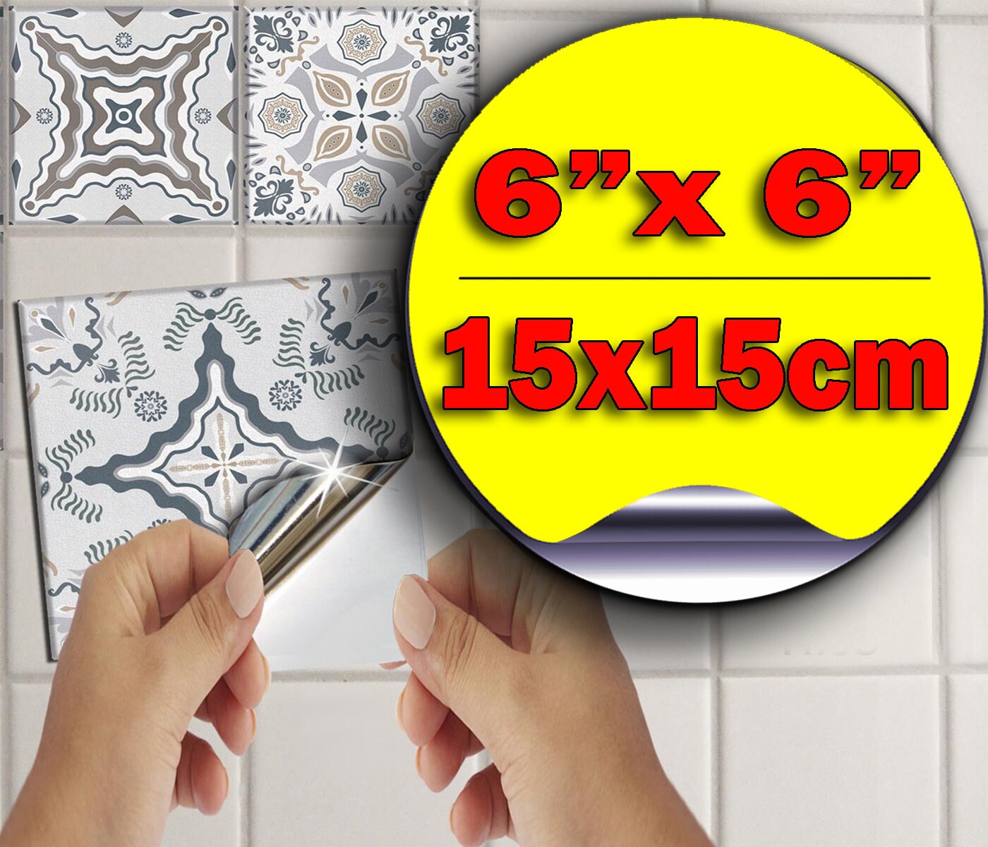 Floor Tile Stickers Wall Tiles Transfers Kitchen Sticks on Etsy UK