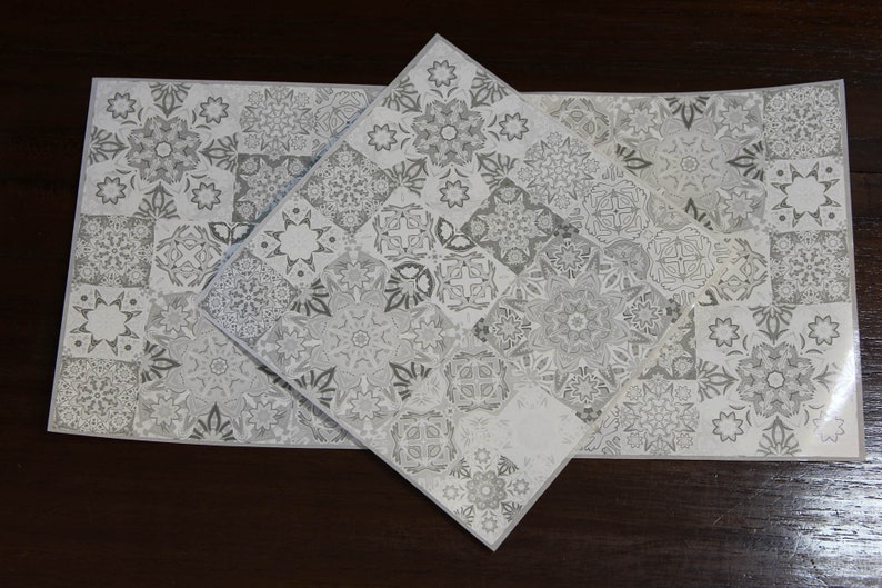 24x White Grey Kitchen Tiles Stickers 6x6 or 4x4 Bathrooms Etsy UK