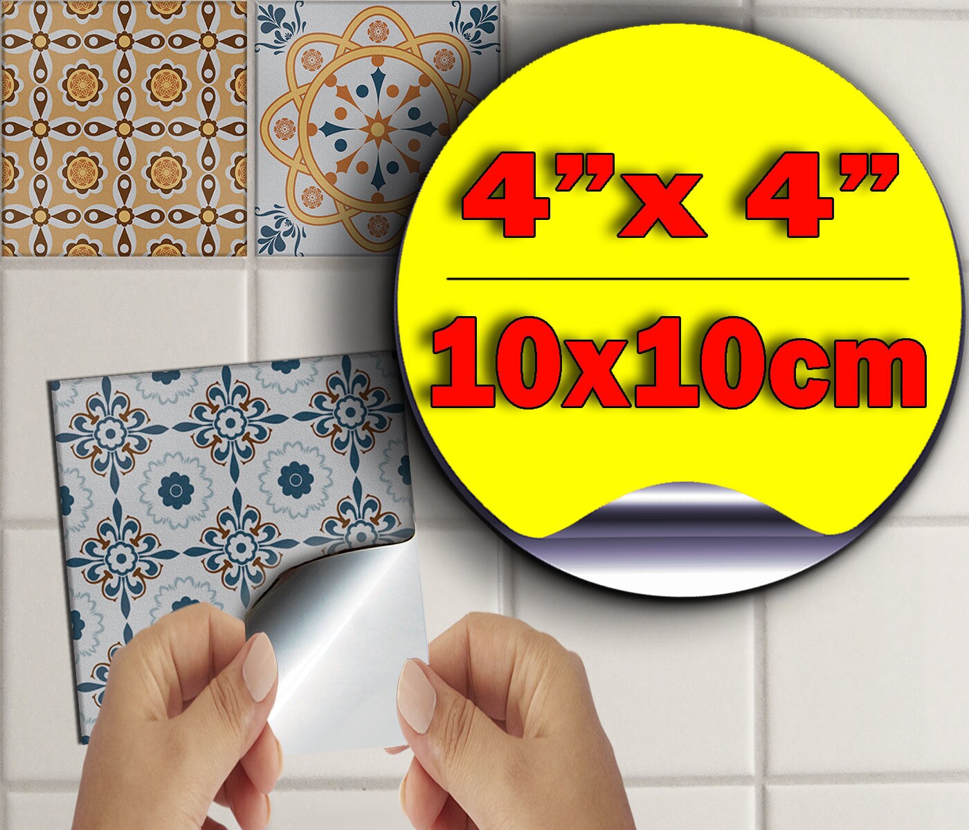 24 Bathroom Tile Stickers Tiles Transfers Kitchen Wall Tiles Etsy UK