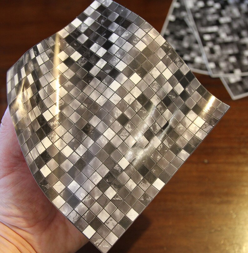 24x Black White Kitchen Tile Stickers 15x15 Cm Mosaic Tile Etsy