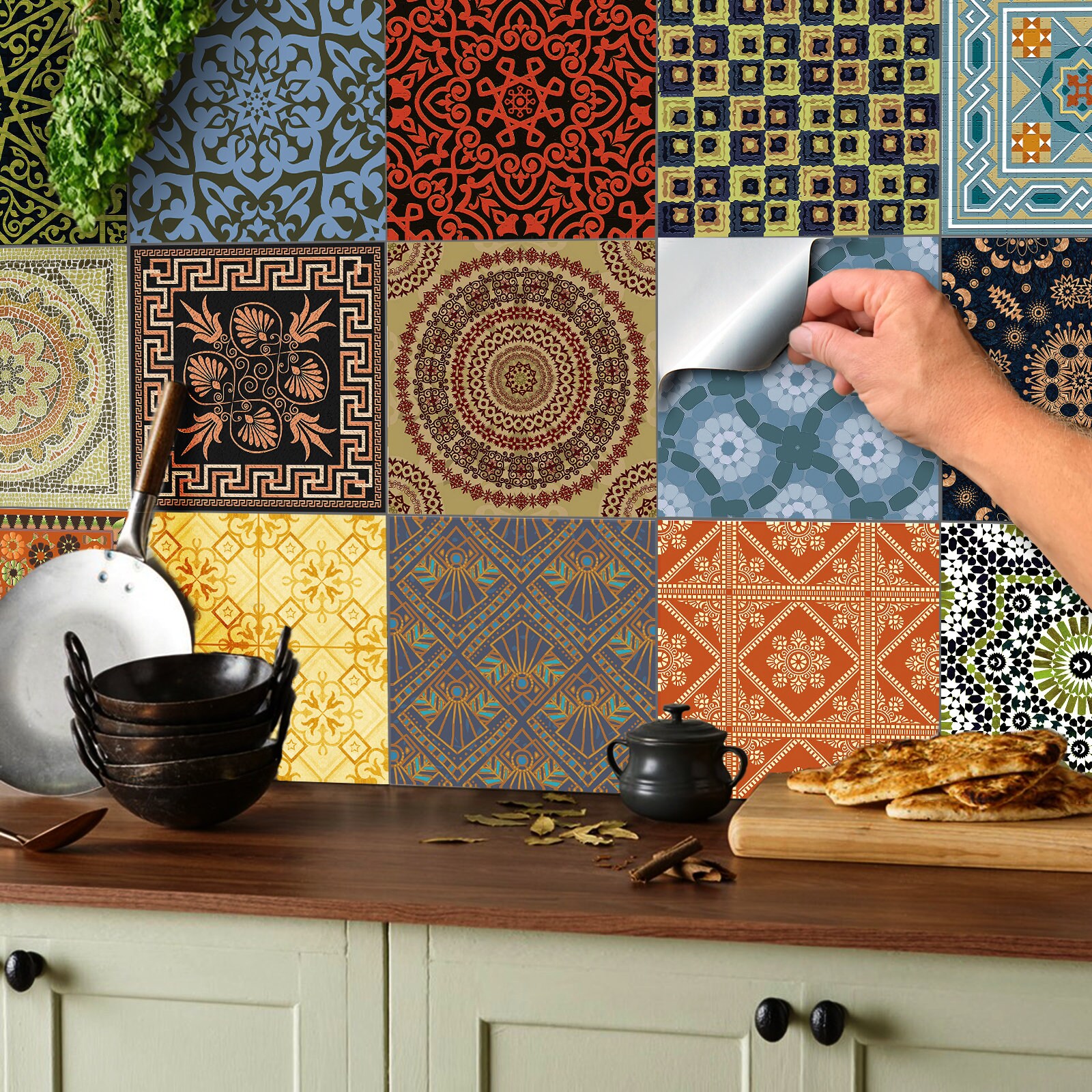 Bathroom Tile Stickers Kitchen Tile Sticker Stick on Tiles Wall