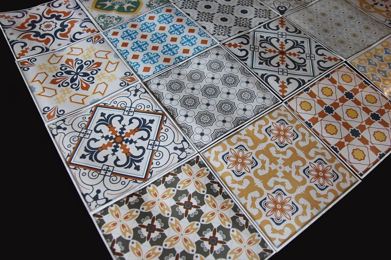 24 Bathroom Tile Stickers Tiles Transfers Kitchen Wall Tiles Etsy UK
