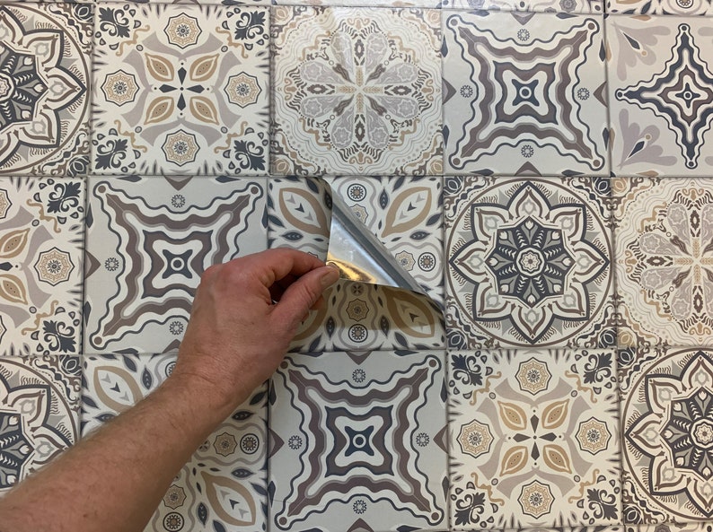 Floor Tile Stickers Wall Tiles Transfers Kitchen Sticks on Etsy UK