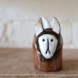 Handmade stoneware Red Fox ornament