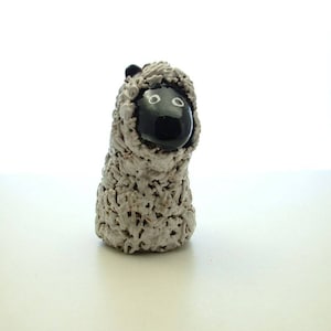 Stoneware Clay Sheep Sculpture - Sheep Ornament - Pottery Sheep