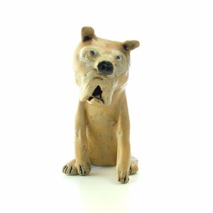 Stoneware Pottery Lioness Sculpture - Lioness Ornament - Clay Lioness - Lioness Gifts