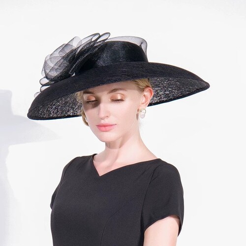 Fashion and elegant linen shops top hat hat lady summer sun block