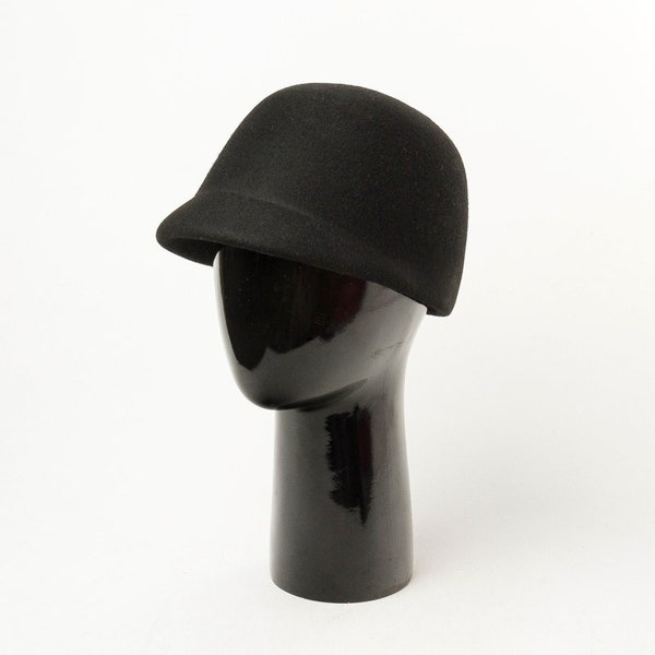 Simple short brim laine en daim casquette casual bowler feutre casquette d’équitation petit haut