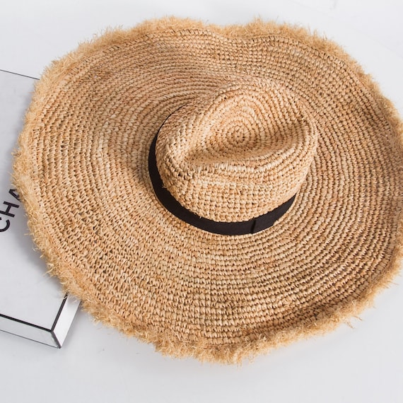 Women's Shapeable Floppy Summer Hat with Fancy Ribbon Travel Sun Hat 