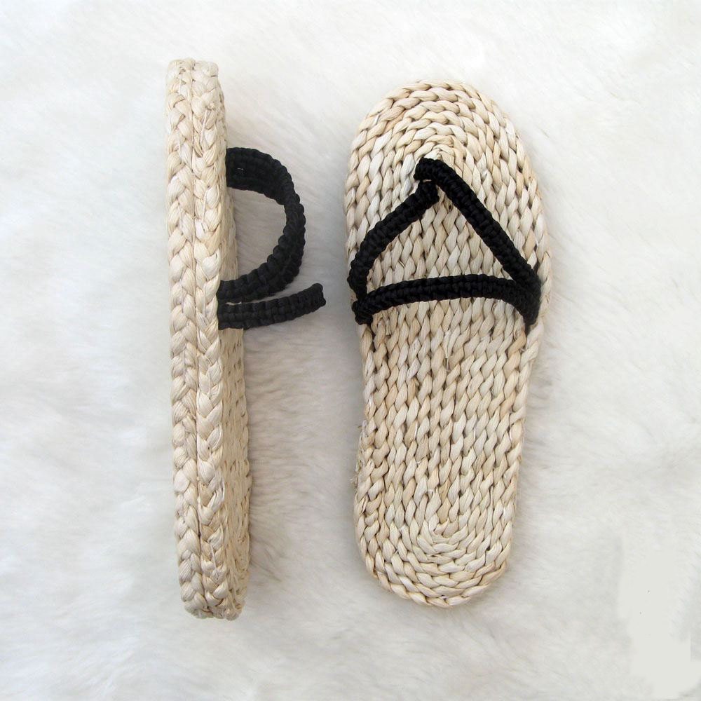 Sandalias de paja tejidas a mano Zapatillas para hombre | Etsy México