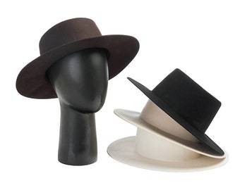 Wool Hat With Wide Brim and Hoop Top Felt Trilby - Etsy Sweden