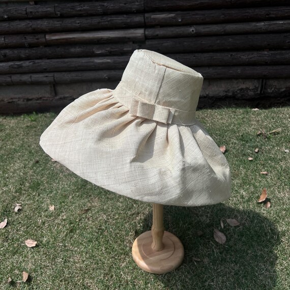 Raffia Fabric Bow Large Brim Hat Catwalk Fashion Party Straw  display picture 3