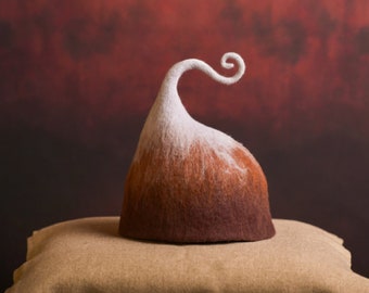 Handmade felt hat adult children autumn winter wizard wizard wizard wizard hat autumn winter witch hat Handmade felt hat