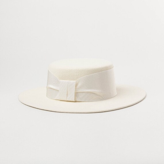 Bow Ribbon Exquisite Wool Wool Flat Top 
