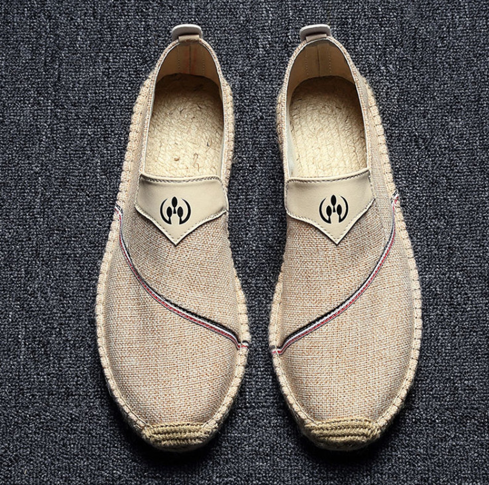 Linen shoes male linen grass woven fisherman straw shoes Etsy