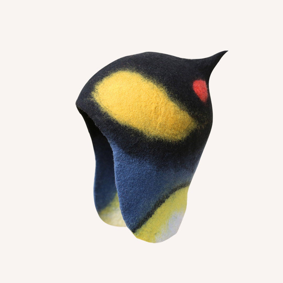 Handmade Felt Hat Original Hat Ear Covering Hat Casual Hat Penguin Hat