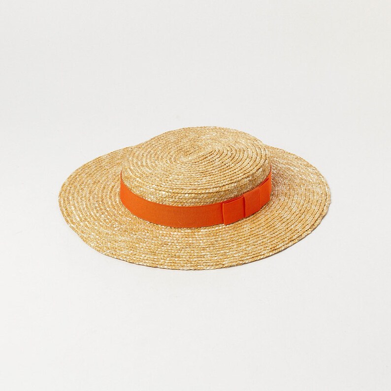 Flat Top Straw Hat for Students to Decorate the School Hat Etsy