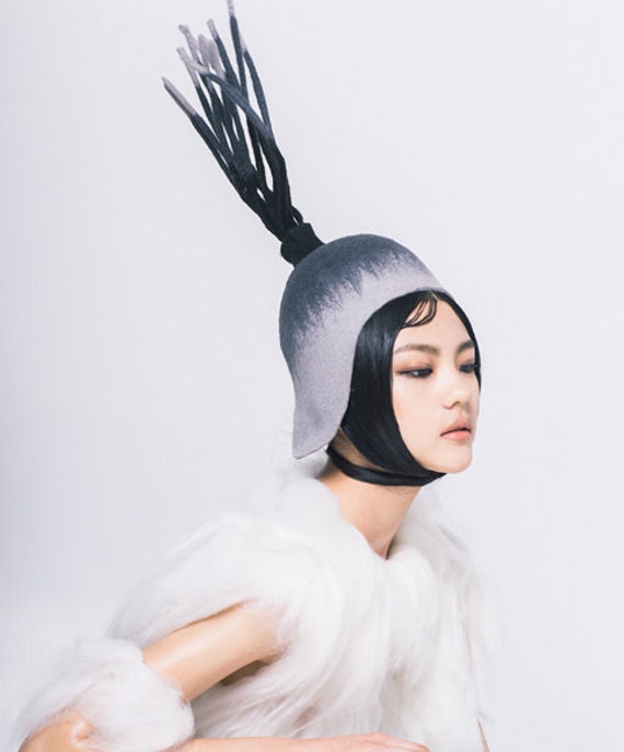 Wool Felt Hat Original Handmade Hat Creative Art Hat Lady  display picture 1