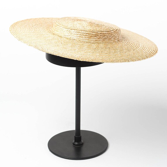 Light Flat Top Fine Straw Straw Hat 