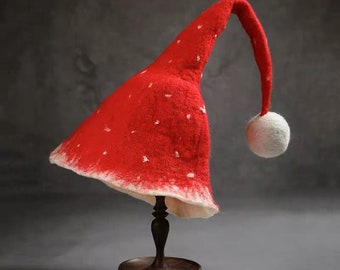 Hand Made Felt Witch Hat Handmade woolen felt wet felt magic hat children's hat