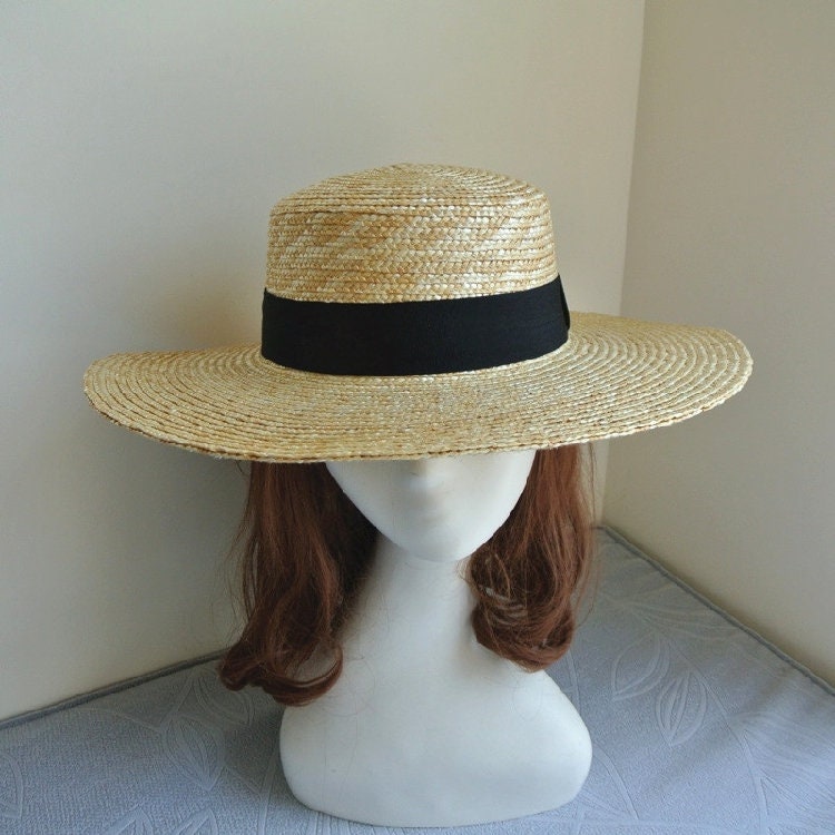 Flat Top Along the Straw Hat. Women's Summer Straw Etsy