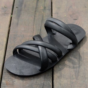 Men's simple sandals hand-cut tire cut sandals dual wear Roman shoes
