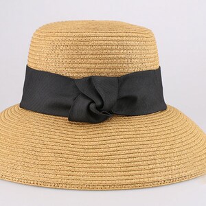 Extra Wide Brim Crocheted Straw 