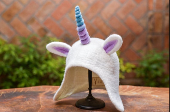 Felt Wool Unicorn Hat 
