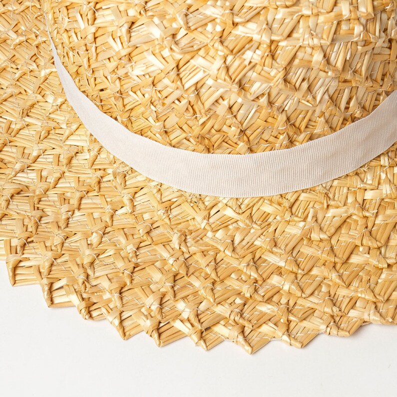 Lafite grass ball decorator plaited straw straw flat top hat travel sunscreen straw hat