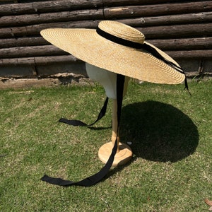 Lente en zomer nieuwe strikdecoratie platte top grote dakrand strohoed show concave vorm strohoed;