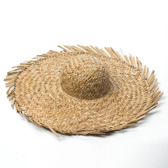 Yarn-round Burlap Straw Hat Outdoor 