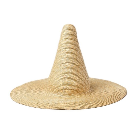 Elegant Pointed Potted Straw Hat Wizard 