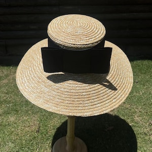Franse vintage Hepburn elegante vrouw stro strohoed vrouwen dakrand platte bel type strandvakantie hoeden